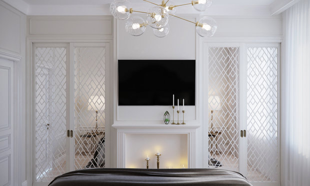 Фото из портфолио Квартира в Москве - современная классика. 1905 г. Спальня – фотографии дизайна интерьеров на INMYROOM