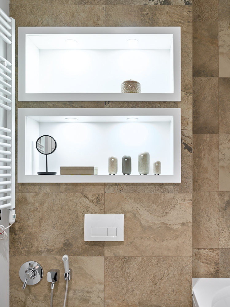 Фотография: Ванная в стиле Современный, Лофт, Квартира, Студия, Проект недели, 40-60 метров, Антонина Синчугова – фото на INMYROOM