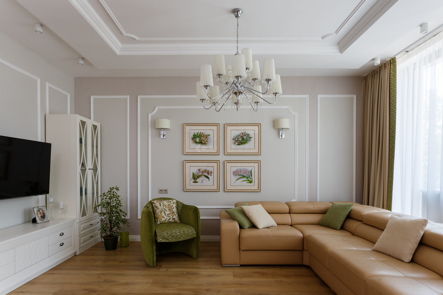 Фотография: Гостиная в стиле Классический, Кухня и столовая, Ванная, Детская, Спальня, Проект недели, Бежевый, Серый, Розовый, Более 90 метров, ПРЕМИЯ INMYROOM – фото на INMYROOM Фотография: Гостиная в стиле Классический, Кухня и столовая, Ванная, Детская, Спальня, Проект недели, Бежевый, Серый, Розовый, Более 90 метров, ПРЕМИЯ INMYROOM – фото на INMYROOM