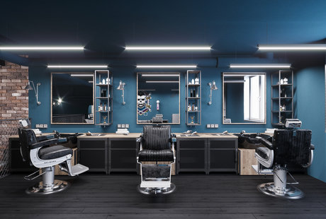 Barber shop in loft style
