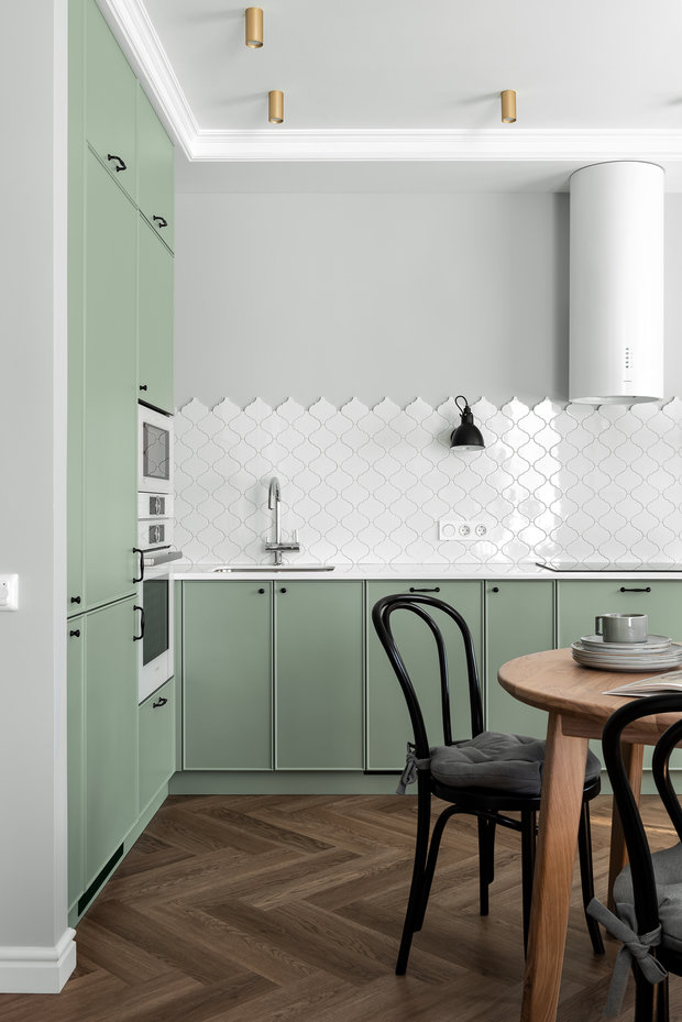 Фотография: Кухня и столовая в стиле Скандинавский, Современный, Квартира, Студия, Проект недели, Пенза, 40-60 метров, Юлия Власова – фото на INMYROOM