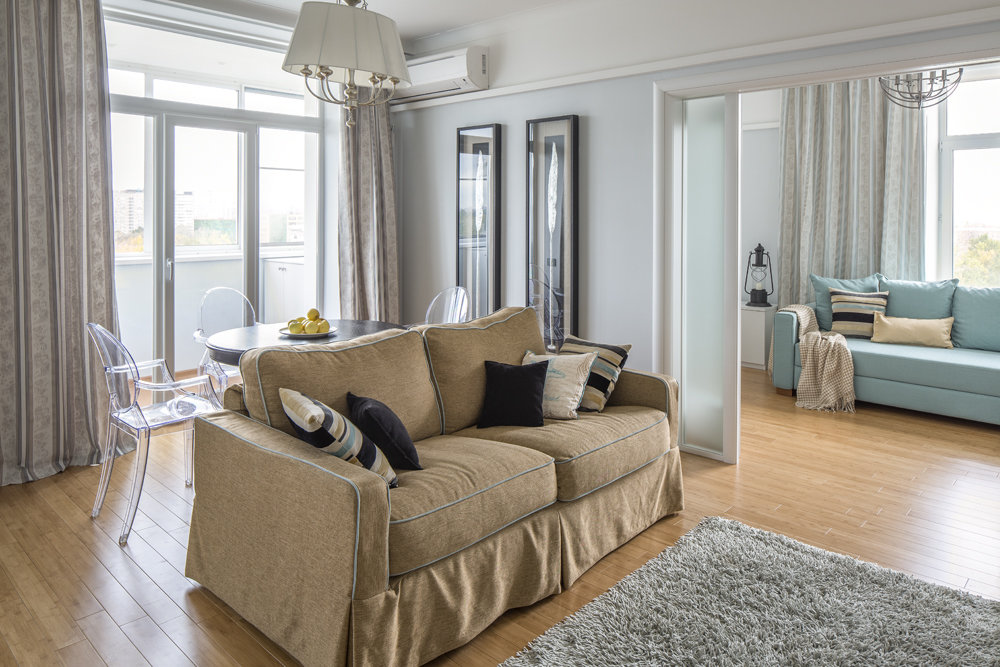 Фотография: Гостиная в стиле Прованс и Кантри, Квартира, Проект недели, Евгений Кулибаба, Эльвира Станкевич, Сталинка, трешка, 3 комнаты, 60-90 метров – фото на INMYROOM