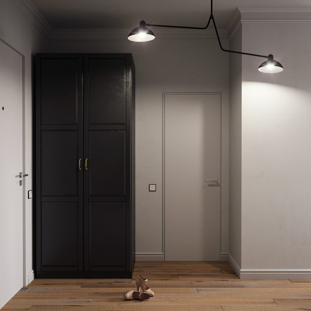 Фотография: Прихожая в стиле Скандинавский, Малогабаритная квартира, Квартира, Студия, Проект недели, Москва, Монолитный дом, до 40 метров, Anova Interior Design – фото на INMYROOM