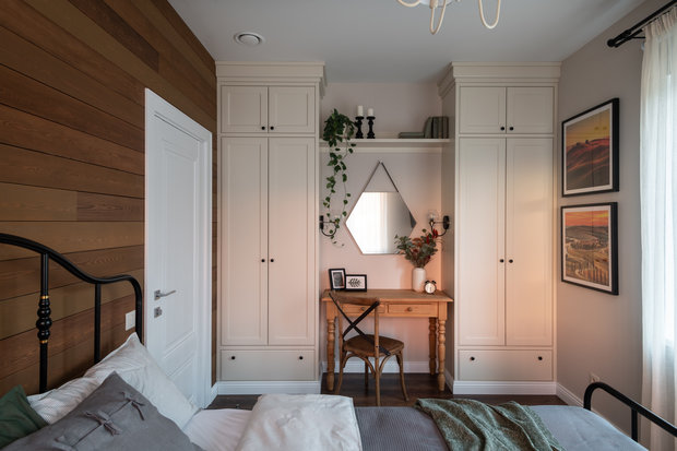 Фотография: Спальня в стиле Прованс и Кантри, Классический, Дом, Проект недели, Нахабино, 4 и больше, Более 90 метров, Вера Шеверденок, Roomba Interior – фото на INMYROOM