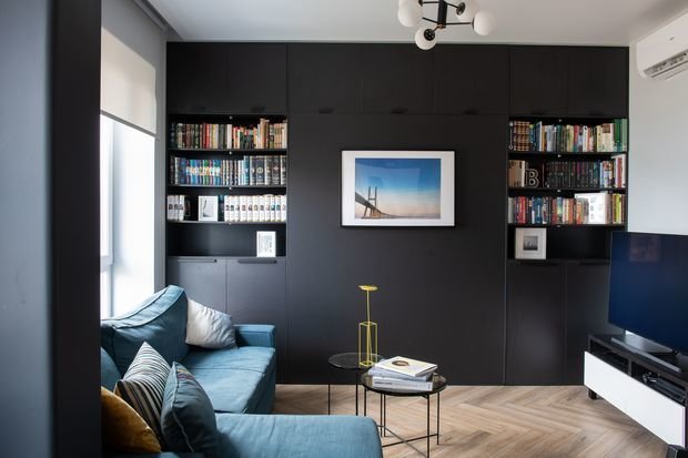 Фотография: Гостиная в стиле Минимализм, Современный, Квартира, Проект дня, Москва, Buro Brainstorm, 3 комнаты, 60-90 метров – фото на INMYROOM