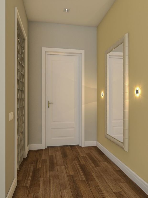 Фотография: Прихожая в стиле Минимализм, Спальня, Современный, Проект недели, Москва, Желтый, Серый, Катерина Жукова, новостройка – фото на INMYROOM