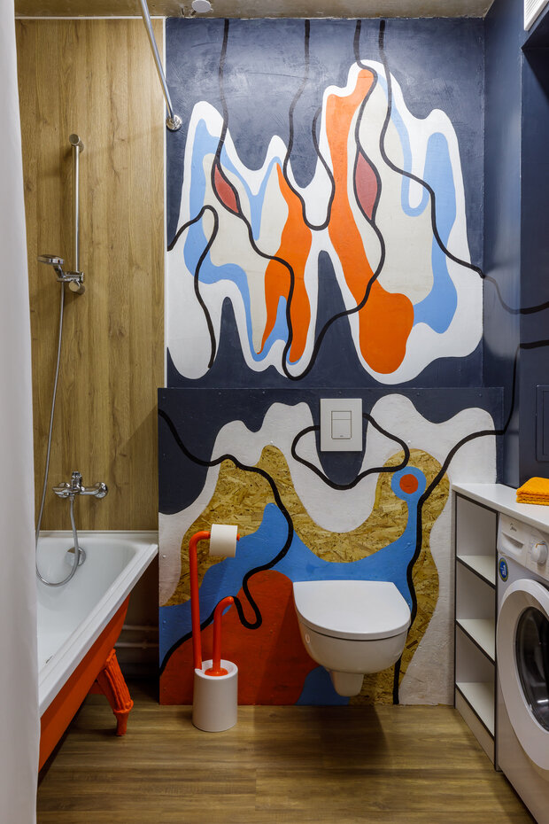 Фотография: Ванная в стиле Скандинавский, Современный, Эклектика, Малогабаритная квартира, Квартира, Студия, Проект недели, Краснодар, Монолитный дом, до 40 метров, Алена Щербинина – фото на INMYROOM