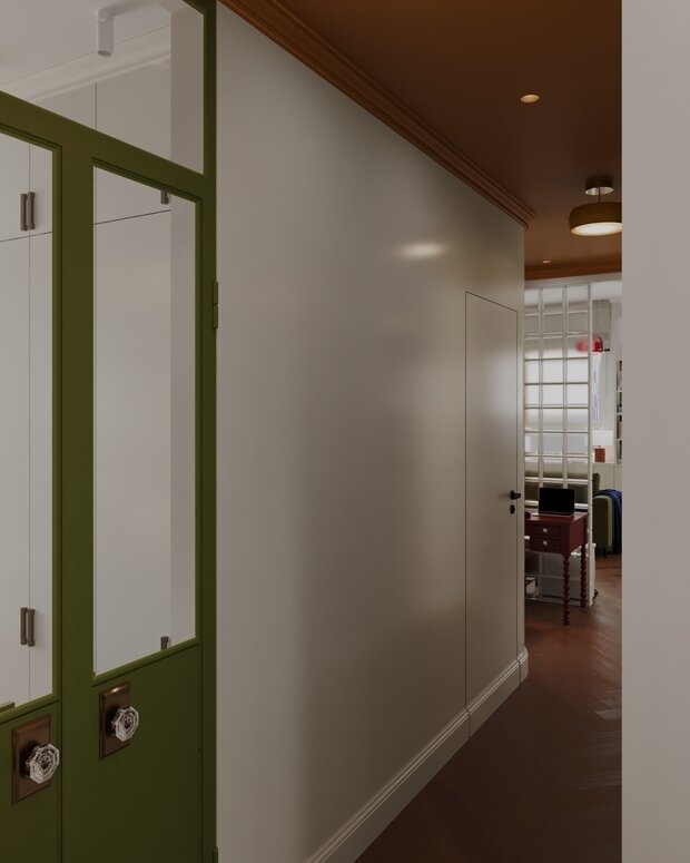 Фотография: Прихожая в стиле Современный, Эклектика, Квартира, Проект дня, Москва, 3 комнаты, 60-90 метров, Анастасия Струве – фото на INMYROOM