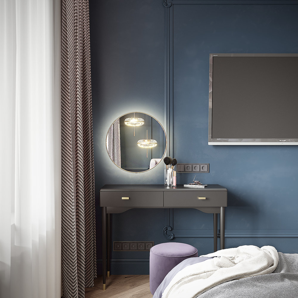 Фото из портфолио Черничная спальня – фотографии дизайна интерьеров на INMYROOM Фото из портфолио Черничная спальня – фотографии дизайна интерьеров на INMYROOM