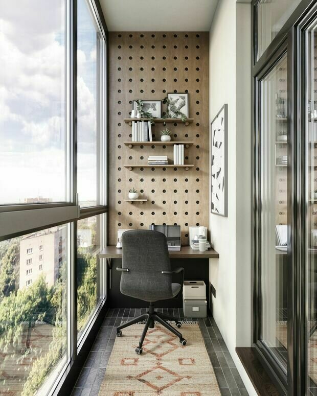 Фотография: Балкон в стиле Лофт, Современный, Эклектика, Квартира, Проект дня, Санкт-Петербург, 2 комнаты, 40-60 метров, ToTaste.studio – фото на INMYROOM