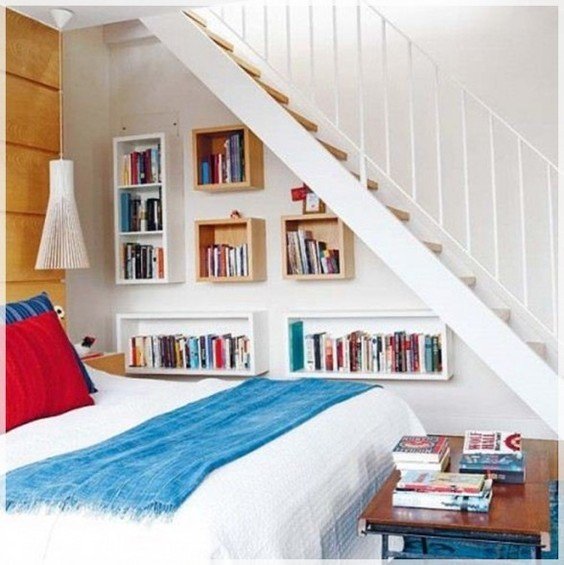 Фотография: Спальня в стиле Скандинавский, Гардеробная, Декор интерьера, Интерьер комнат, Системы хранения, Кровать, Гардероб – фото на INMYROOM