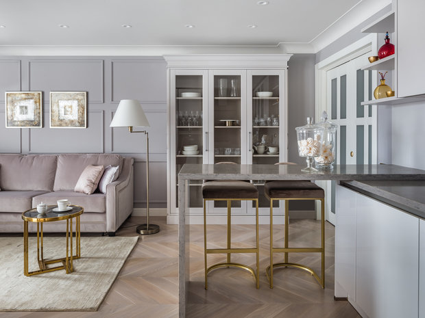 Фотография: Кухня и столовая в стиле Классический, Современный, Квартира, Проект недели, Самара, Artek Design Studio, 4 и больше, Более 90 метров, Оксана Агапонова – фото на INMYROOM