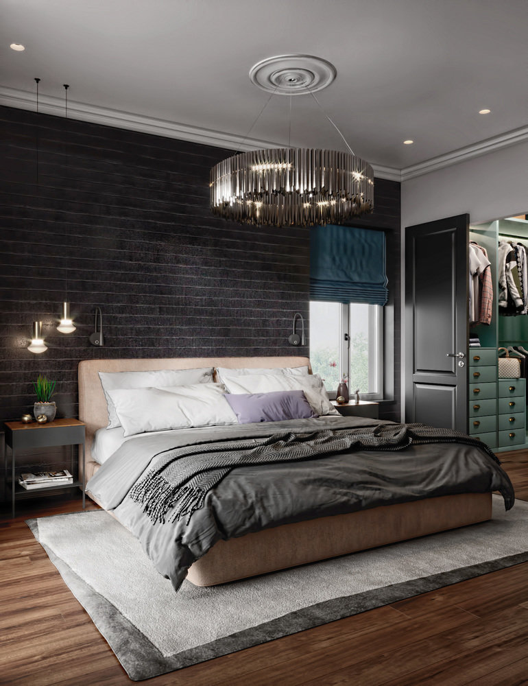 Фотография: Спальня в стиле Современный, Эклектика, Квартира, Проект дня, Санкт-Петербург, Татьяна Безверхая, 4 и больше, Более 90 метров, TB Design – фото на INMYROOM