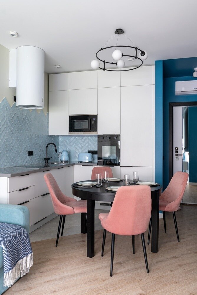 Фотография: Кухня и столовая в стиле Современный, Скандинавский, Квартира, Проект недели, Москва, Монолитный дом, 3 комнаты, 40-60 метров, Алиса Кащеева – фото на INMYROOM Фотография: Кухня и столовая в стиле Современный, Скандинавский, Квартира, Проект недели, Москва, Монолитный дом, 3 комнаты, 40-60 метров, Алиса Кащеева – фото на INMYROOM