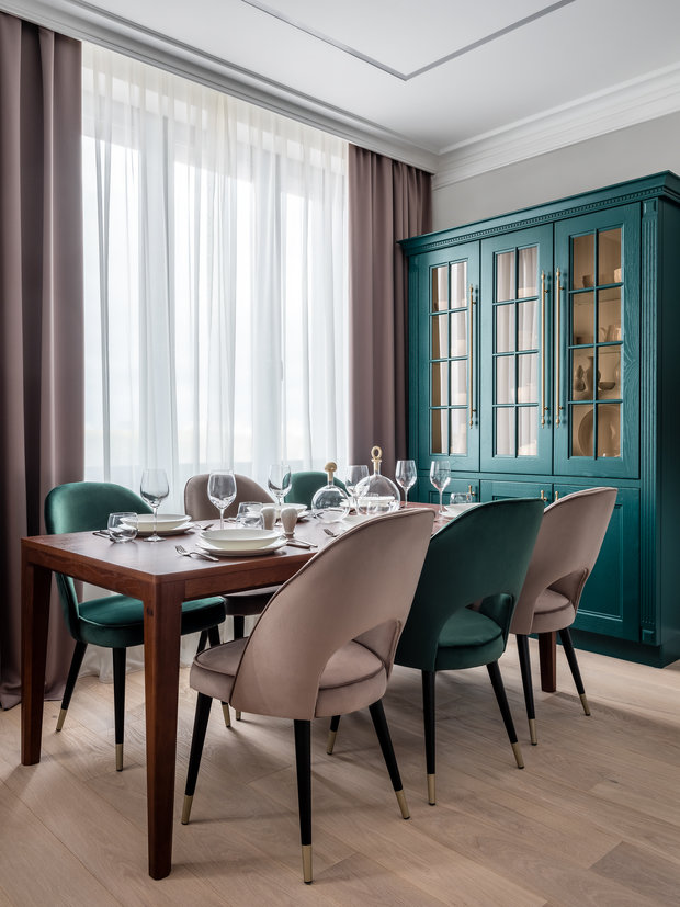 Фотография: Кухня и столовая в стиле Классический, Современный, Квартира, Проект дня, Одинцово, Мария Рублева, 3 комнаты, Более 90 метров, Эксклюзивные проекты – фото на INMYROOM