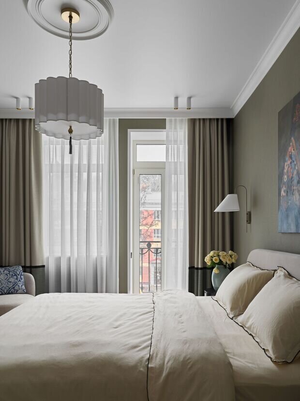 Фотография: Спальня в стиле Современный, Квартира, Проект дня, Новосибирск, Сталинка, 3 комнаты, 60-90 метров, ремонт сталинки, дизайн кухни в сталинке, современный/скандинавский, фото интерьера, дизайн интерьера фото, фото кухни, Анастасия Рыбина, Елена Дьяконова – фото на INMYROOM