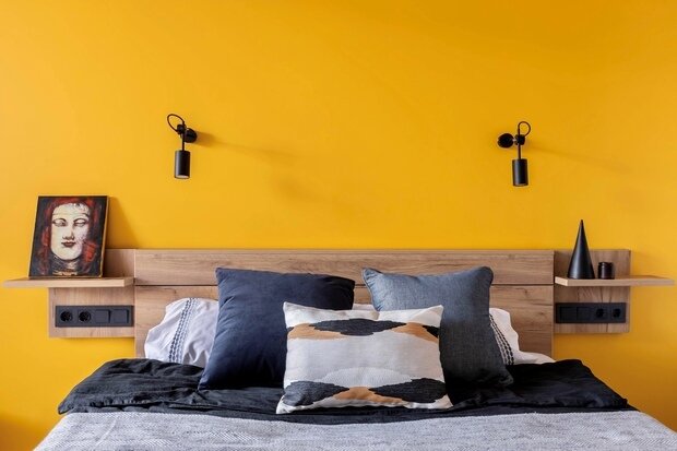 Фотография: Спальня в стиле Скандинавский, Современный, Квартира, Проект недели, Воронеж, 2 комнаты, 60-90 метров, Suningroom, Александра Мозговая – фото на INMYROOM