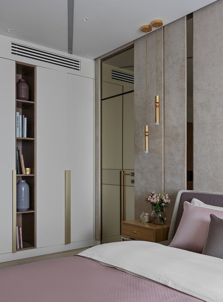Фотография: Спальня в стиле Современный, Квартира, Проект недели, Москва, Мария Рублева, 4 и больше, Более 90 метров, #эксклюзивныепроекты – фото на INMYROOM