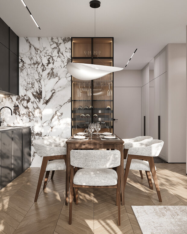 Фото из портфолио Дизайн интерьера квартиры в ЖК «Министр» в стиле современная классика – фотографии дизайна интерьеров на INMYROOM