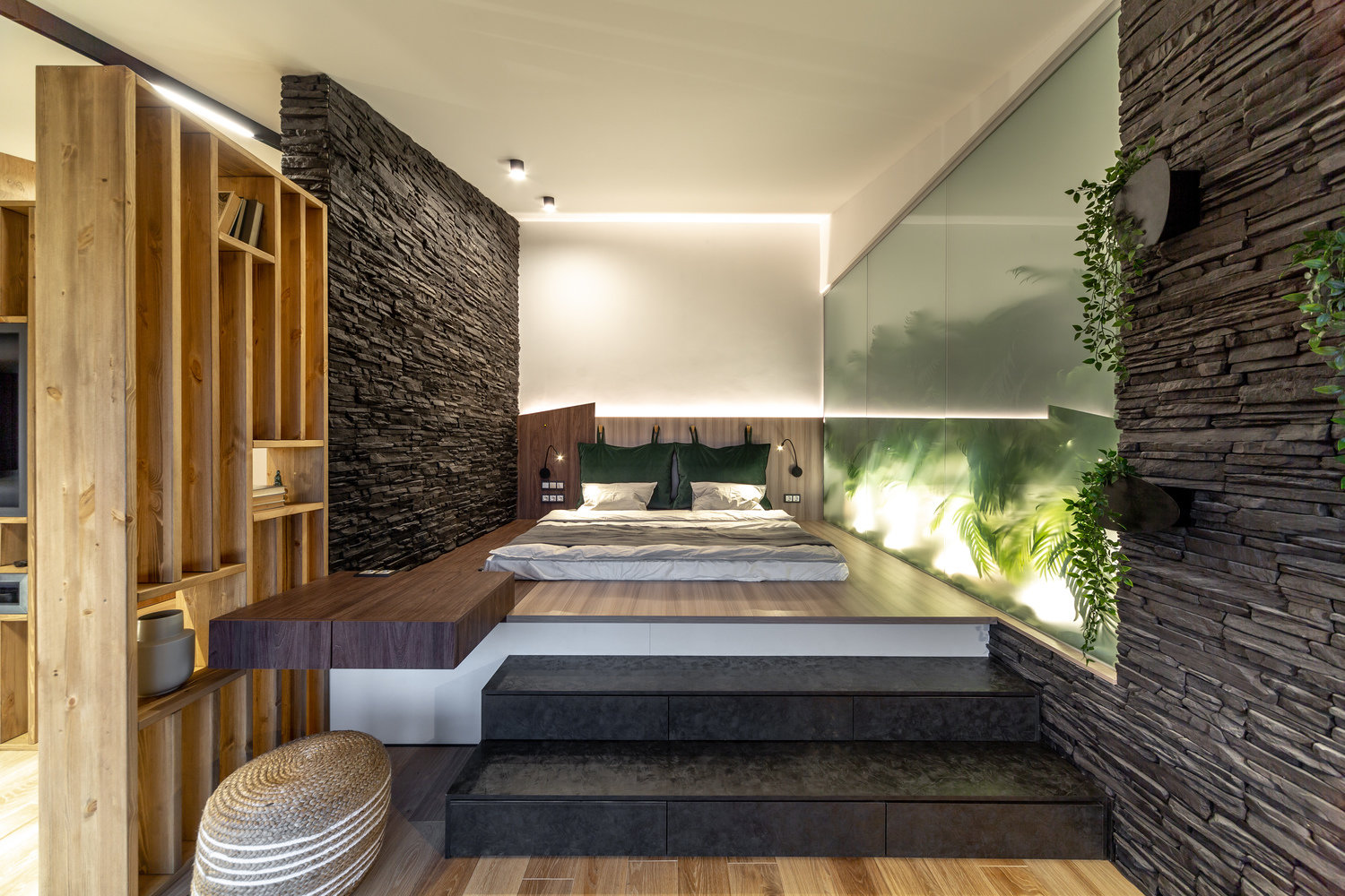 Фото из портфолио Спальня в джунглях – фотографии дизайна интерьеров на INMYROOM Фото из портфолио Спальня в джунглях – фотографии дизайна интерьеров на INMYROOM