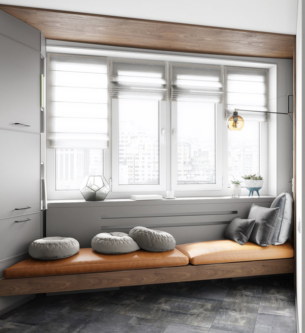 Фотография: Балкон в стиле Лофт, Минимализм, Современный, Квартира, Проект недели, Беларусь, Минск, Монолитный дом, 3 комнаты, 60-90 метров, Studio 57 – фото на INMYROOM