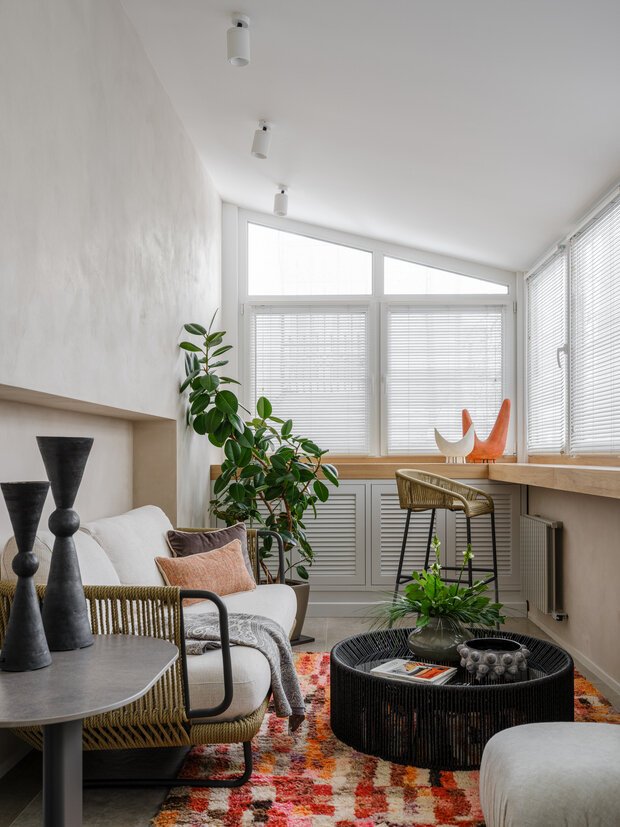 Фотография: Балкон в стиле Современный, Квартира, Проект дня, Москва, Кирпичный дом, 4 и больше, Более 90 метров, Валерия Исакова, Мария Куркова – фото на INMYROOM