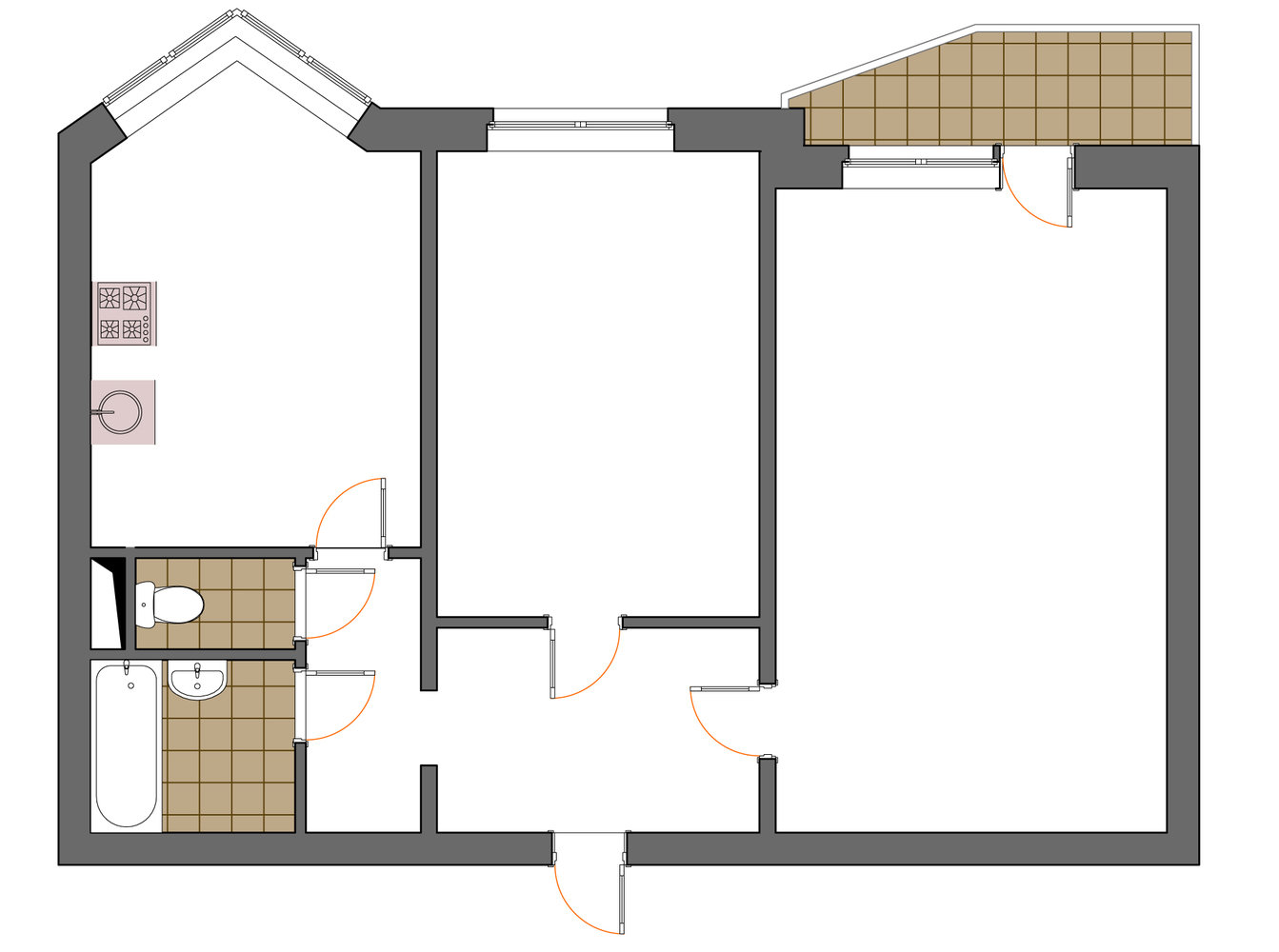 Фотография: Планировки в стиле , Квартира, Дома и квартиры, Перепланировка, П44т – фото на INMYROOM