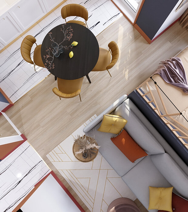 Фотография: Гостиная в стиле Современный, Квартира, Студия, Проект недели, Москва, до 40 метров, АРИНА ТРОИЛОВА – фото на INMYROOM