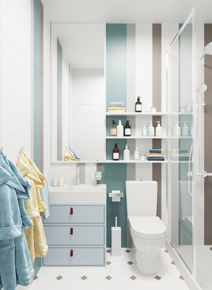 Фотография: Ванная в стиле Современный, Квартира, Проект недели, Санкт-Петербург, Елена Иванова, 3 комнаты, Более 90 метров – фото на INMYROOM