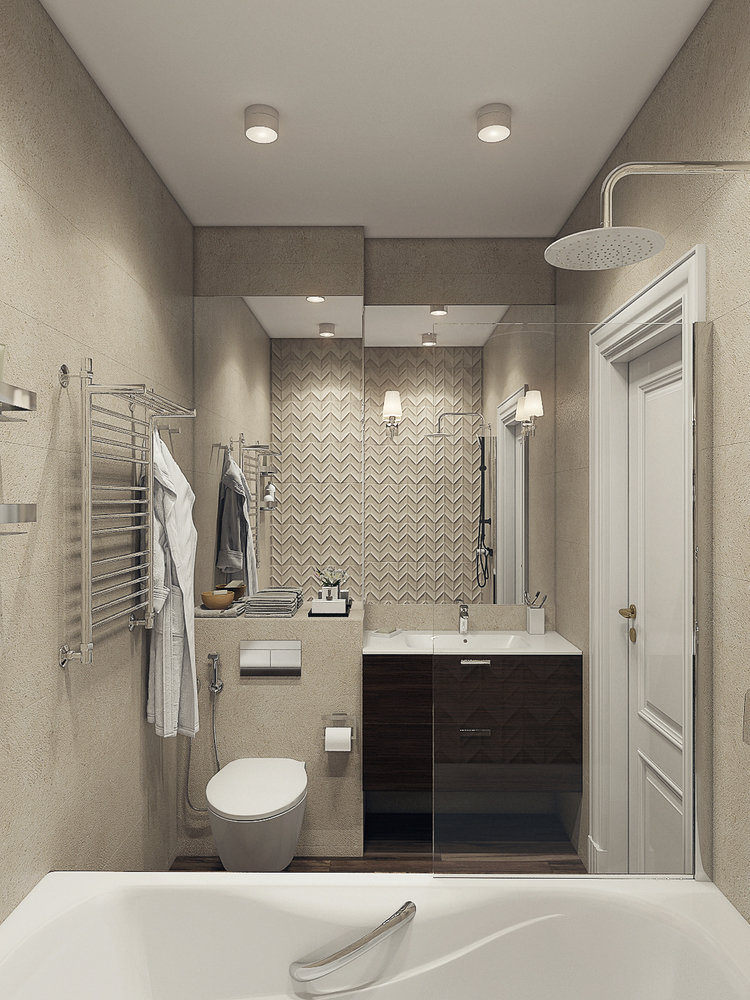 Фотография: Ванная в стиле Современный, Квартира, Проект недели, Москва, Монолитный дом, ЖК «Водный», 3 комнаты, 60-90 метров, Маргарита Фомина – фото на INMYROOM Фотография: Ванная в стиле Современный, Квартира, Проект недели, Москва, Монолитный дом, ЖК «Водный», 3 комнаты, 60-90 метров, Маргарита Фомина – фото на INMYROOM