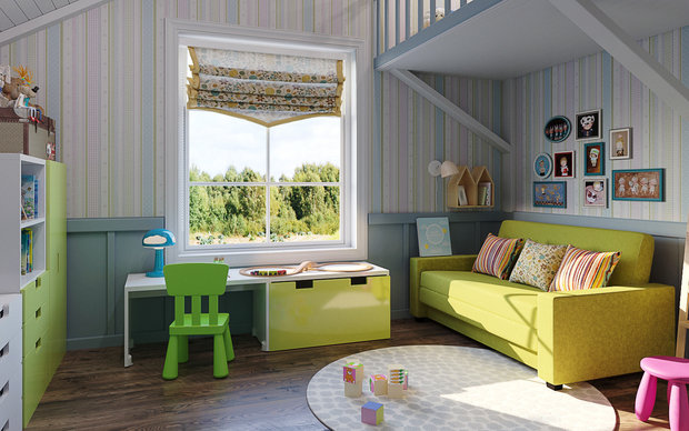 Фотография: Детская в стиле Прованс и Кантри, Дом, Проект недели, Дом и дача, Екатеринбург, Юлия Калеми, 4 и больше, Более 90 метров – фото на INMYROOM