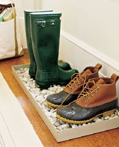 Фотография: Гостиная в стиле Эко, Прихожая, Советы, хранение обуви, идеи хранения обуви – фото на INMYROOM