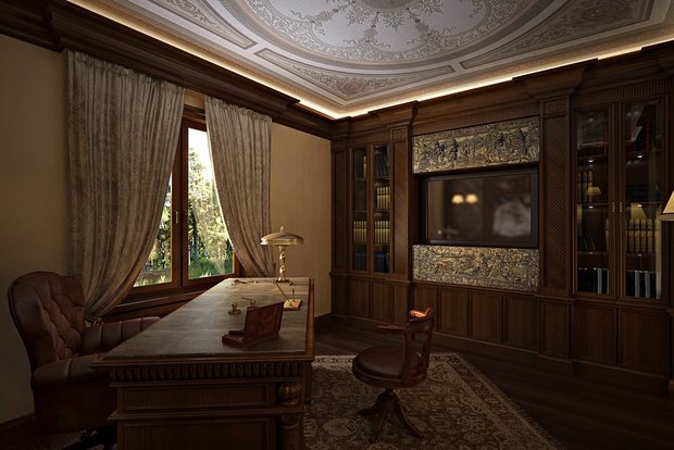 Фото из портфолио Кабинет в классическом стиле. – фотографии дизайна интерьеров на INMYROOM