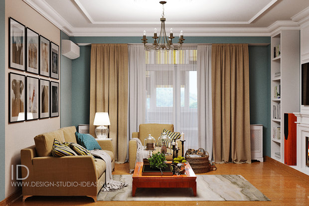 Фото из портфолио Гостиная в британском стиле – фотографии дизайна интерьеров на INMYROOM