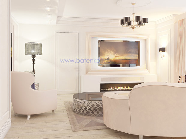 Фото из портфолио Дизайн проект гостиной в современной классике от Батенькофф – фотографии дизайна интерьеров на InMyRoom.ru