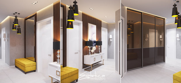 Фото из портфолио •Yellow accent • – фотографии дизайна интерьеров на INMYROOM