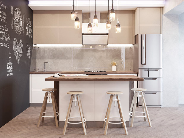 Фото из портфолио Мягкий лофт на двух уровнях  – фотографии дизайна интерьеров на INMYROOM