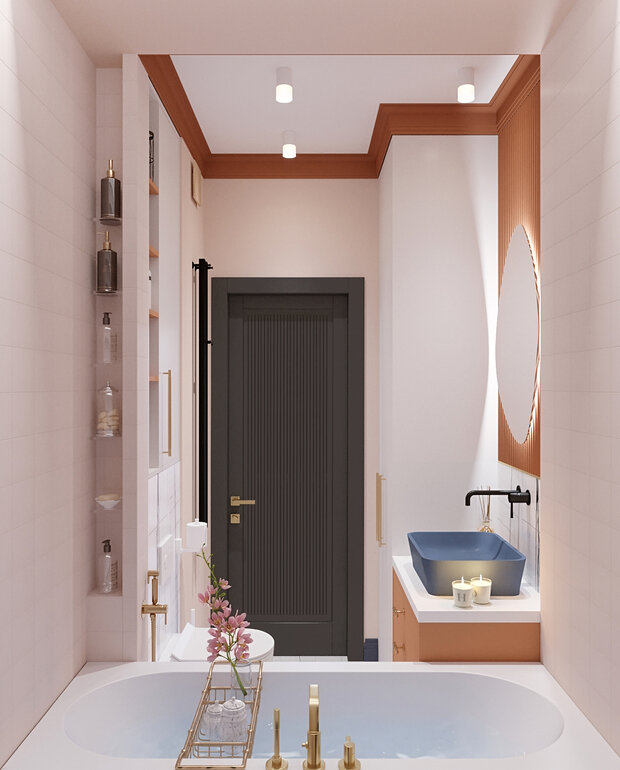 Фотография: Ванная в стиле Современный, Квартира, Студия, Проект недели, Москва, до 40 метров, АРИНА ТРОИЛОВА – фото на INMYROOM