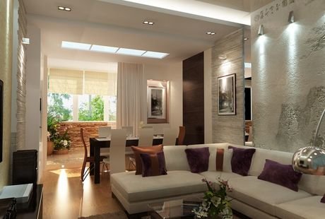 Кухня-гостиная в современном стиле