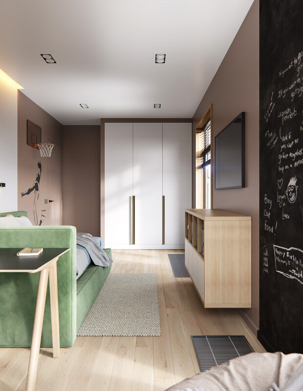 Фотография: Детская в стиле Современный, Скандинавский, Квартира, Проект недели, Санкт-Петербург, 3 комнаты, 60-90 метров, Олег Минц, MINTS INTERIORS – фото на INMYROOM