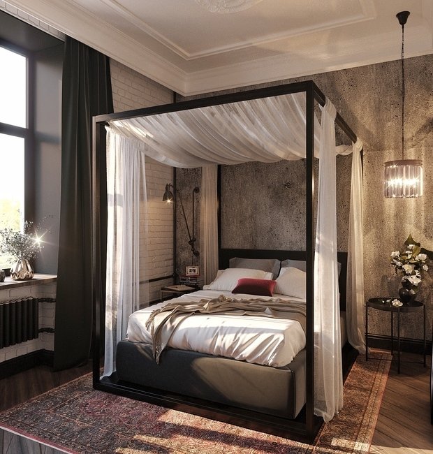 Фотография: Спальня в стиле Эклектика, Квартира, Проект дня, Москва, Сталинка, 3 комнаты, 40-60 метров, 60-90 метров, IN MY BOX, Анна Показаньева – фото на INMYROOM