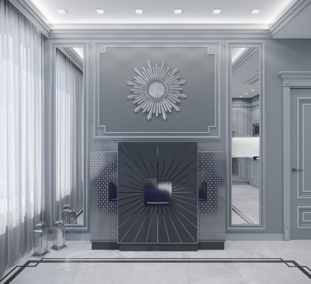 Фото из портфолио Квартира в "Воронцовском парке" в холодных тонах  – фотографии дизайна интерьеров на INMYROOM