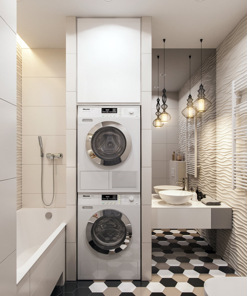 Фотография: Ванная в стиле Современный, Квартира, Проект недели, Московская область, Ольга Розина, 2 комнаты, 60-90 метров, Монолитно-кирпичный – фото на INMYROOM Фотография: Ванная в стиле Современный, Квартира, Проект недели, Московская область, Ольга Розина, 2 комнаты, 60-90 метров, Монолитно-кирпичный – фото на INMYROOM