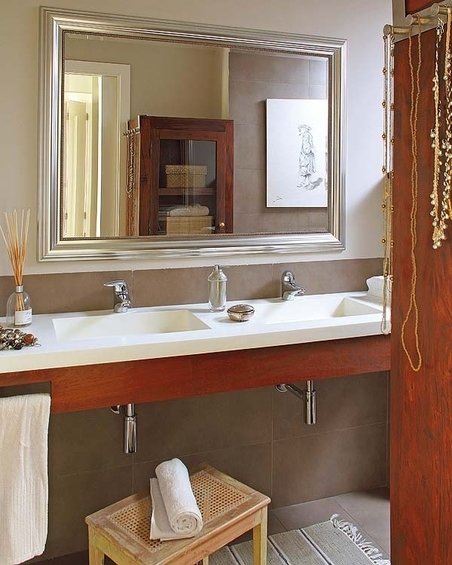 Фотография: Ванная в стиле Современный, Квартира, Цвет в интерьере, Дома и квартиры, Бежевый – фото на INMYROOM