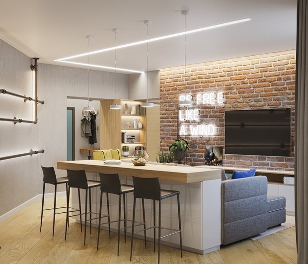 Фото из портфолио Проект трехкомнатной квартиры в Ельцове, Новосибирск – фотографии дизайна интерьеров на INMYROOM