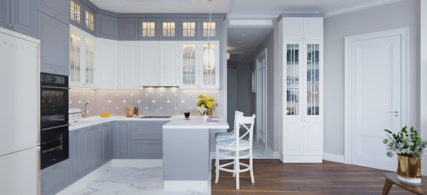 Фото из портфолио Дизайн четырёхкомнатной квартиры 87 кв.м – фотографии дизайна интерьеров на INMYROOM