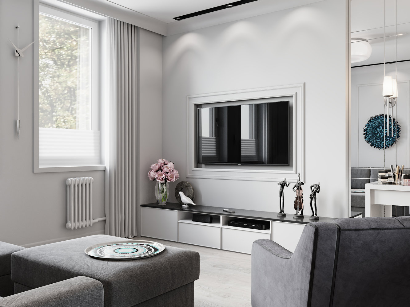 Фотография: Гостиная в стиле Современный, Квартира, Проект недели, Даша Ухлинова, Зеленоград, ГМС-1, 2 комнаты, 40-60 метров – фото на INMYROOM Фотография: Гостиная в стиле Современный, Квартира, Проект недели, Даша Ухлинова, Зеленоград, ГМС-1, 2 комнаты, 40-60 метров – фото на INMYROOM