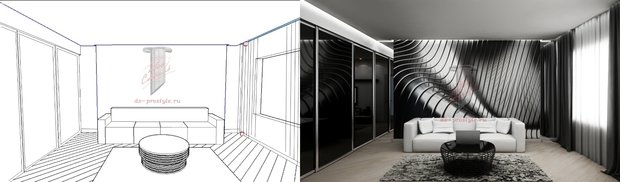 Фото из портфолио Эскиз-визуализация. – фотографии дизайна интерьеров на InMyRoom.ru