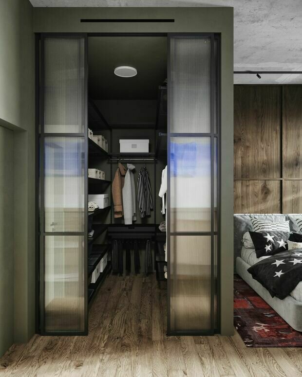 Фотография: Гардеробная в стиле Лофт, Современный, Эклектика, Квартира, Проект дня, Санкт-Петербург, 2 комнаты, 40-60 метров, ToTaste.studio – фото на INMYROOM