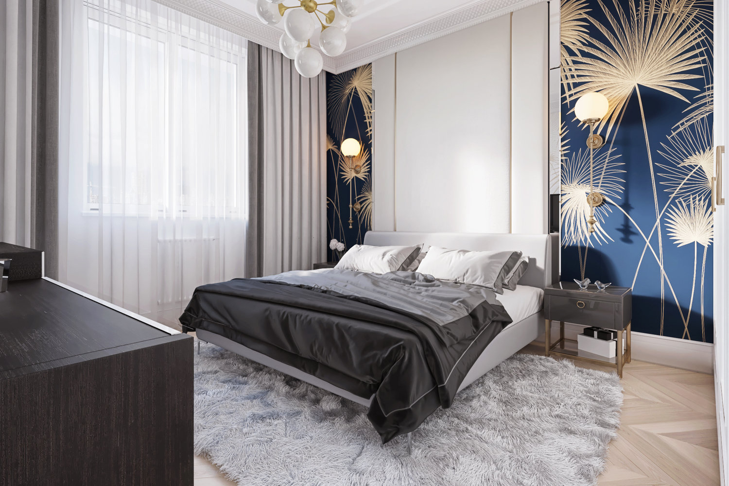 Фотография: Спальня в стиле Современный, Квартира, Проект недели, Москва, Монолитный дом, 2 комнаты, 60-90 метров, Валерия Даньковская, ЖК «Дом на Таганке» – фото на INMYROOM Фотография: Спальня в стиле Современный, Квартира, Проект недели, Москва, Монолитный дом, 2 комнаты, 60-90 метров, Валерия Даньковская, ЖК «Дом на Таганке» – фото на INMYROOM